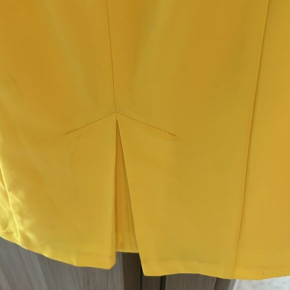 NWT $128 ANTHROPOLOGIE Eva Franco straight skirt banana yellow 8 - Picture 7 of 7